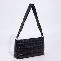 Сумка-багет на молнии, цвет чёрный - Simaland фото 2