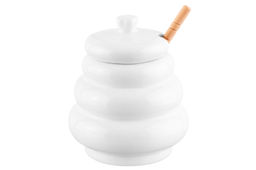 Горшочек д/меда 420 мл 10*10*13 см Бочонок с дерев. палкой