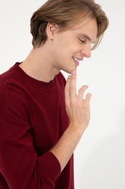 U. S. Polo Assn Мужской бордовый трикотаж с круглым вырезом - U.s. polo assn фото 2