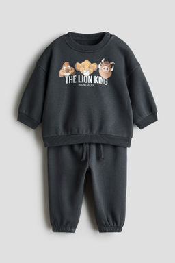 Conjunto estampado de 2 piezas en tejido sudadera