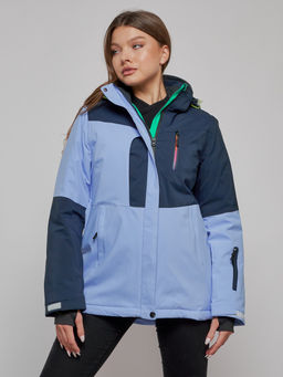 Горнолыжная куртка женская зимняя фиолетового цвета 33307F