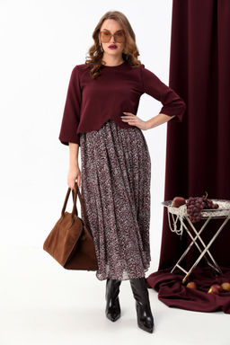 Платье NIKVA н740-14 винная абстракция