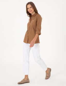 Camel Slim Fit Uzun Kollu G_mlek