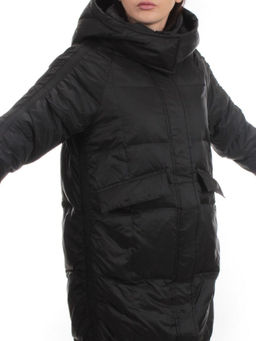 3064 BLACK Пуховик зимний женский (80% пух, 20% перо)