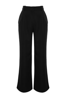 TRENDYOLMILLA Siyah Kemer Detayl? Wide Leg/Genis Paca Dokuma Pantolon TWOAW24PL00341 фото 10