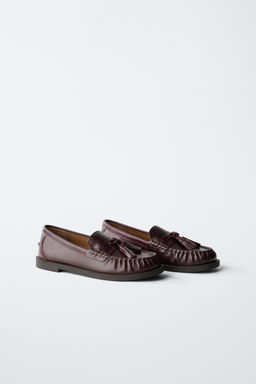 LEATHER TASSEL LOAFERS LIMITED EDITION - Zara фото 13