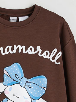 Cinnamoroll Bask?l? K?z ?ocuk Sweatshirt ve Tayt
