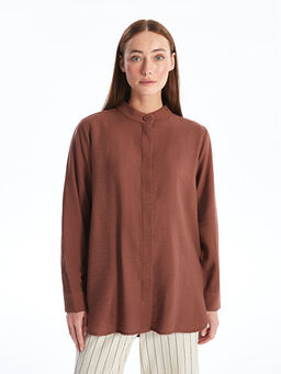 Hakim Yaka D?z Uzun Kollu Kad?n Tunik