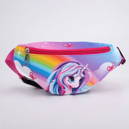 Сумка детская поясная NAZAMOK kids Единорог 20 см х 10 см х 6 см  фото 5