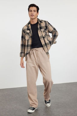TRENDYOL MAN Vizon Oversize/Genis Kesim Cebi Dokulu Kumas Detayl? Ac?k Paca Esofman Alt? TMNAW24EA00025 - Trendyolmilla фото 2
