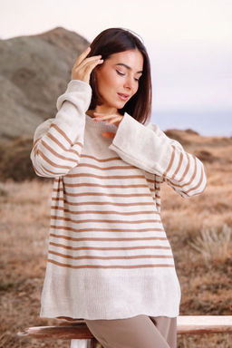 10407 Джемпер удлинённый в полоску - Martichelli фото 17