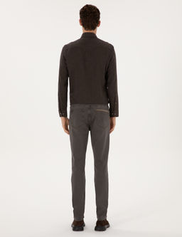 Kahverengi Slim Fit Jean Pantolon