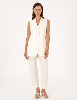 Ekru Carrot Fit Keten Pantolon - Pierre cardin фото 3
