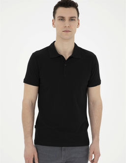 Siyah Slim Fit Basic Ti__rt