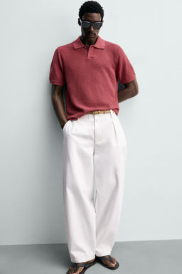 POLO PUNTO REGULAR FIT ESTRUCTURA / Rosado oscuro - Zara фото 6