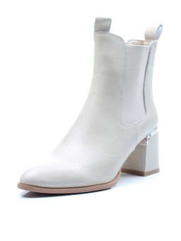 01-PCT161-2 BEIGE Ботинки Челси демисезонные женские (натуральная кожа, байка) - Фабричный китай фото 6