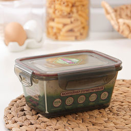 Контейнер для хранения еды Виолет, 800 мл, герметичный, пластик, серый