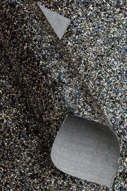 Кожзам "Крупные блестки" А4 (5 листов) SF-5983, черный №3