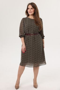 Платье женское 2122/86/Зеленый, белый