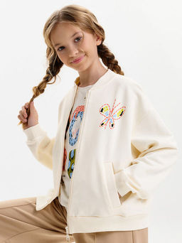 PELICAN, толстовка для девочек, Молочный  фото 4