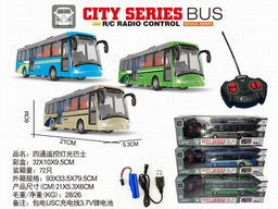 Р/У на аккумул. 21*6*5,3см "Автобус" (Y23879031) 3цв. в ассорт., подсветка, в коробке