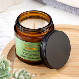 Ароматическая свеча в банке «Морская соль и шалфей», 6×6.5 см