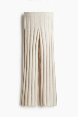Pantalon en punto de canale de mezcla de lana - H&m фото 7