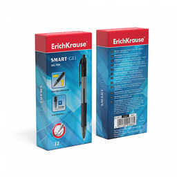 Цена за 12 шт. Ручка гелевая автоматическая ErichKrause Smart-Gel Matic&Grip 0.5, цвет чернил черный (в коробке по 12 шт.)  фото 8