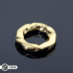 Подвеска родированная «Атмосфера» круг, d= 1,2см, цвет золото