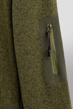 CONTRAST FLEECE KNIT CARDIGAN - Zara фото 9