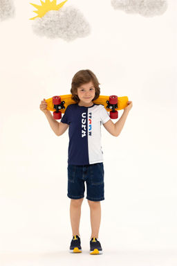 Детская темно-синяя футболка с круглым вырезом Неожиданная скидка в корзине - U.s. polo assn фото 3