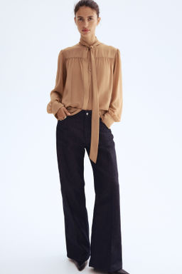 Blusa de gasa con lazada - H&m фото 5
