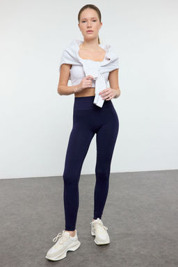 TRENDYOLMILLA Siyah Seamless/Dikissiz Push Up Tam Boy Orme Spor Tayt THMAW25TY00003  фото 3