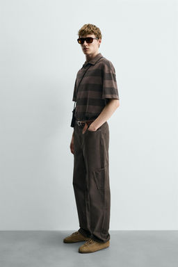 POLO RELAXED FIT RAYAS / Marr?n - Zara фото 4