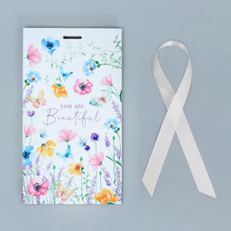 Цена за 2 шт. Пакет подарочный с лентой, упаковка, «Красота внутри», 13 х 23 х 7 см