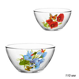 Салатник 110 мм Цветы / 1322/1323 /уп 36/