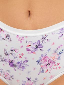 Трусы женские Mark Formelle макси цветы на молочном из полиамида набор 2 пары фото 5