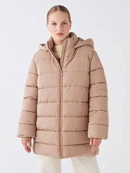 Kap??onlu D?z Oversize Kad?n ?i?me Mont