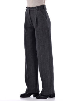 Теплые брюки из драпа c высокой посадкой - А+б коллекция фото 28