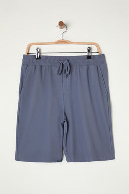 Indigo Oversize/Genis Kesim Dokulu K?r?smaz Ottoman Sort TMNSS24SR00037