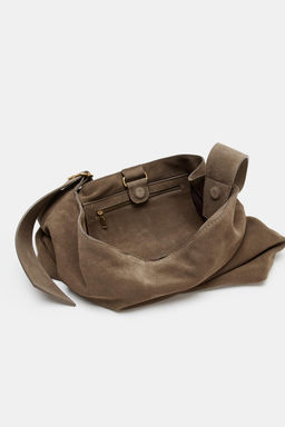 MAXI LEATHER BUCKET BAG WITH RING DETAIL - Zara фото 6