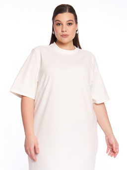 Платье из плотного трикотажа PP51506WHT04