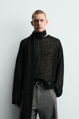 TEXTURED MESH JUMPER - Zara фото 2