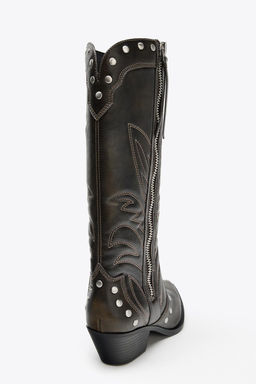 COWBOY STUDDED BOOTS - Zara фото 13