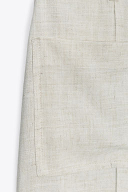 LINEN BLEND CULOTTES WITH BELT - Zara фото 7