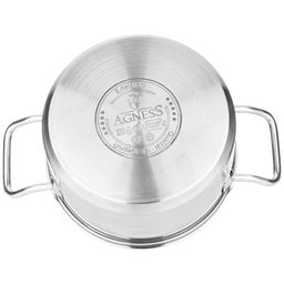 КАСТРЮЛЯ AGNESS 26X20 10,0 Л. ВЫСОКОКАЧЕСТВЕННАЯ НЕРЖ СТАЛЬ 18/10 ИНДУКЦИОННОЕ ДНО  фото 5