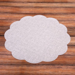 Цена за 3 шт. Салфетка плетеная 38см "Natural", молочная