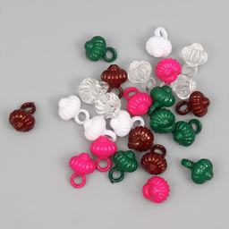 Цена за 2 шт. Декор для творчества пластик «Тыковка», набор 20 г, 1×1×1.5 см, МИКС