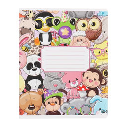 Комплект тетрадей из 10 штук, 12 листов в линию Calligrata "Яркий микс", обложка мелованная бумага, ВД-лак, блок офсет, 5 видов по 2 штуки