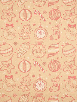 Набор упаковочной бумаги «Новогодняя», 4 листа, 70 × 100 см